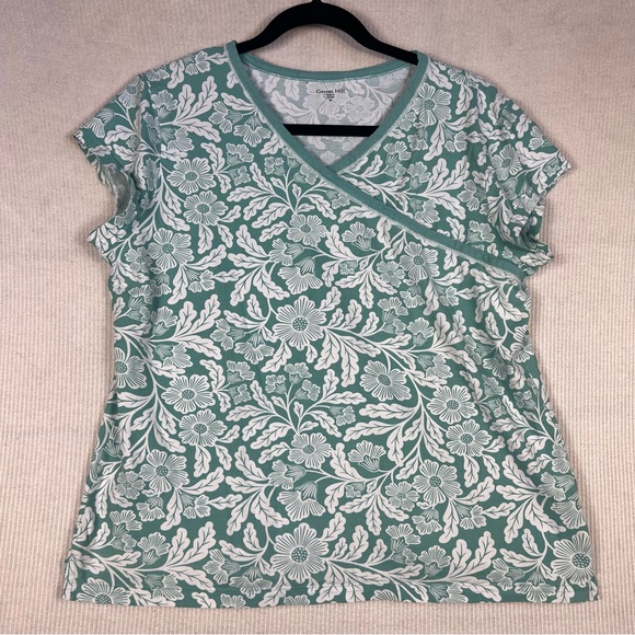 Garnet Hill MEDIUM Pajama Set Organic Cotton Cottagecore Floral - Picture 3 of 10